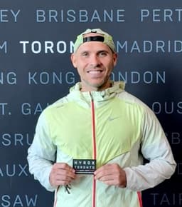 Tiberiu Scrieciu at the Hyrox Toronto wall